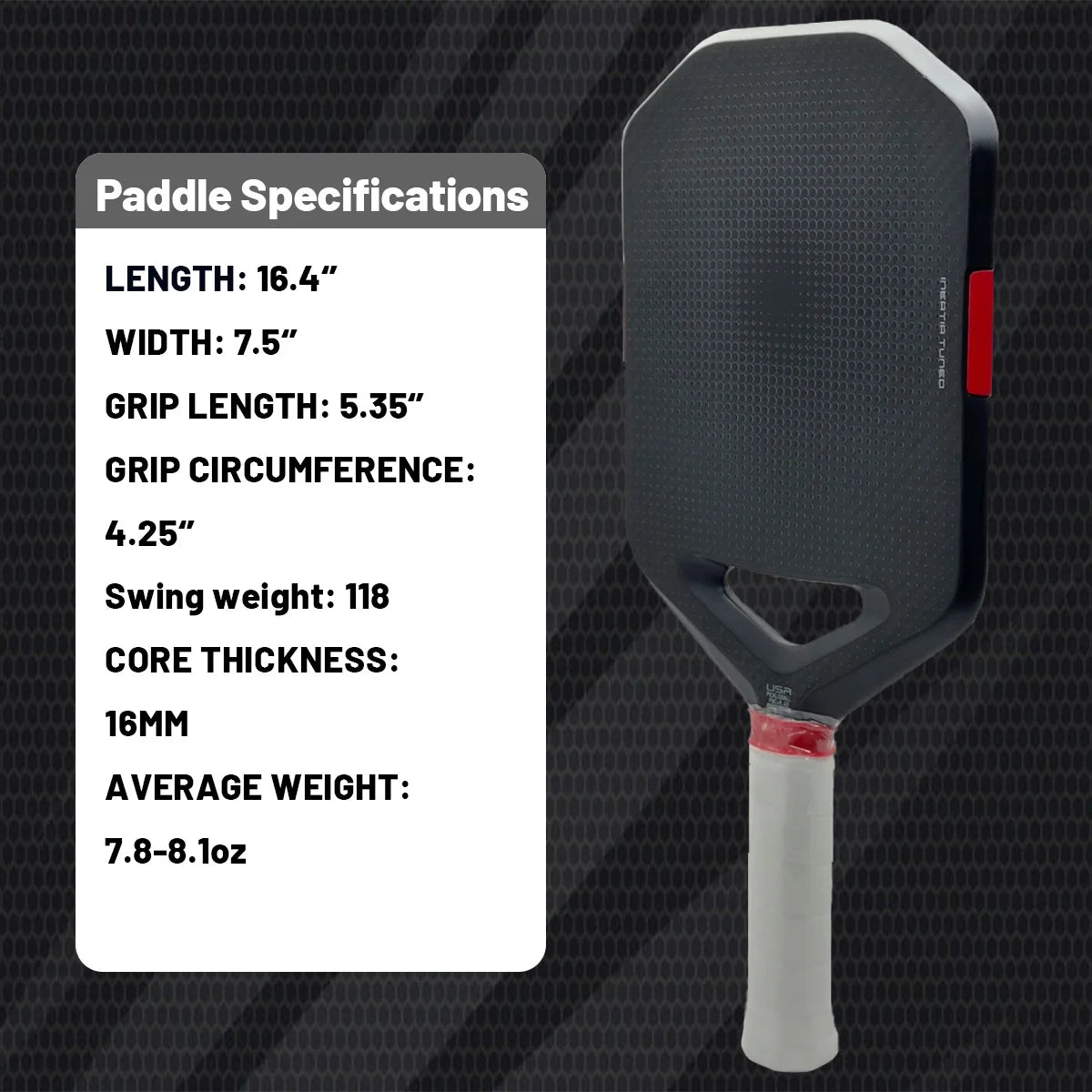Azgairit Plaid Pickleball Paddle With Foam Core And TPU Ring