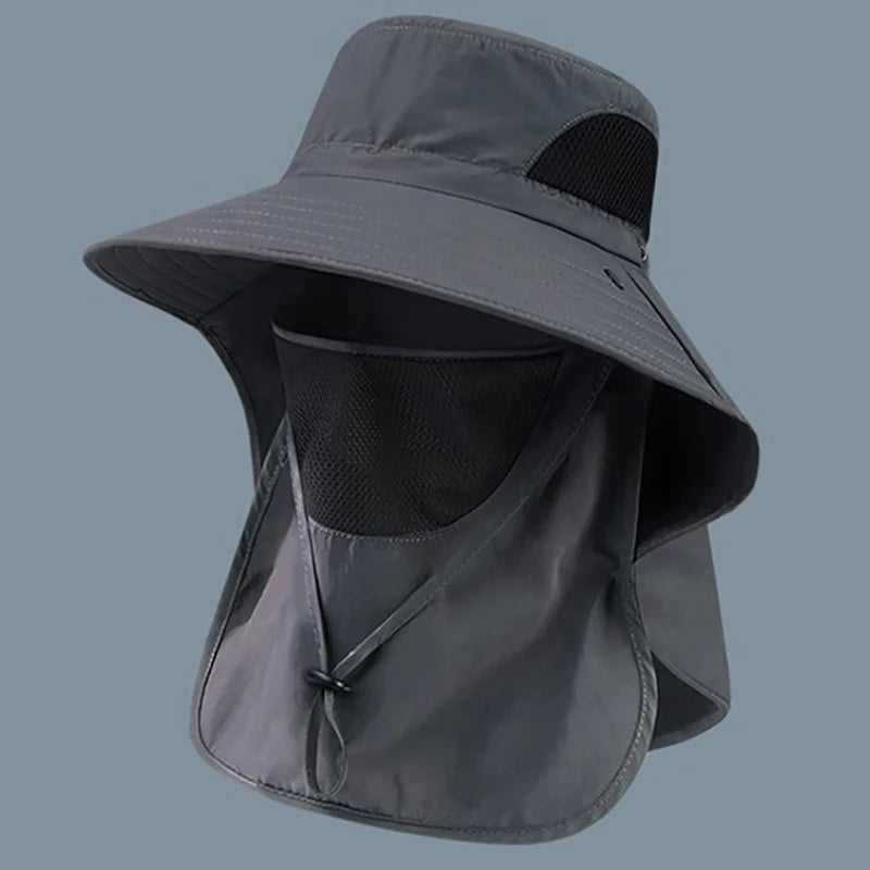 UV Protection Outdoor Hat With Neck Flap For Men Women