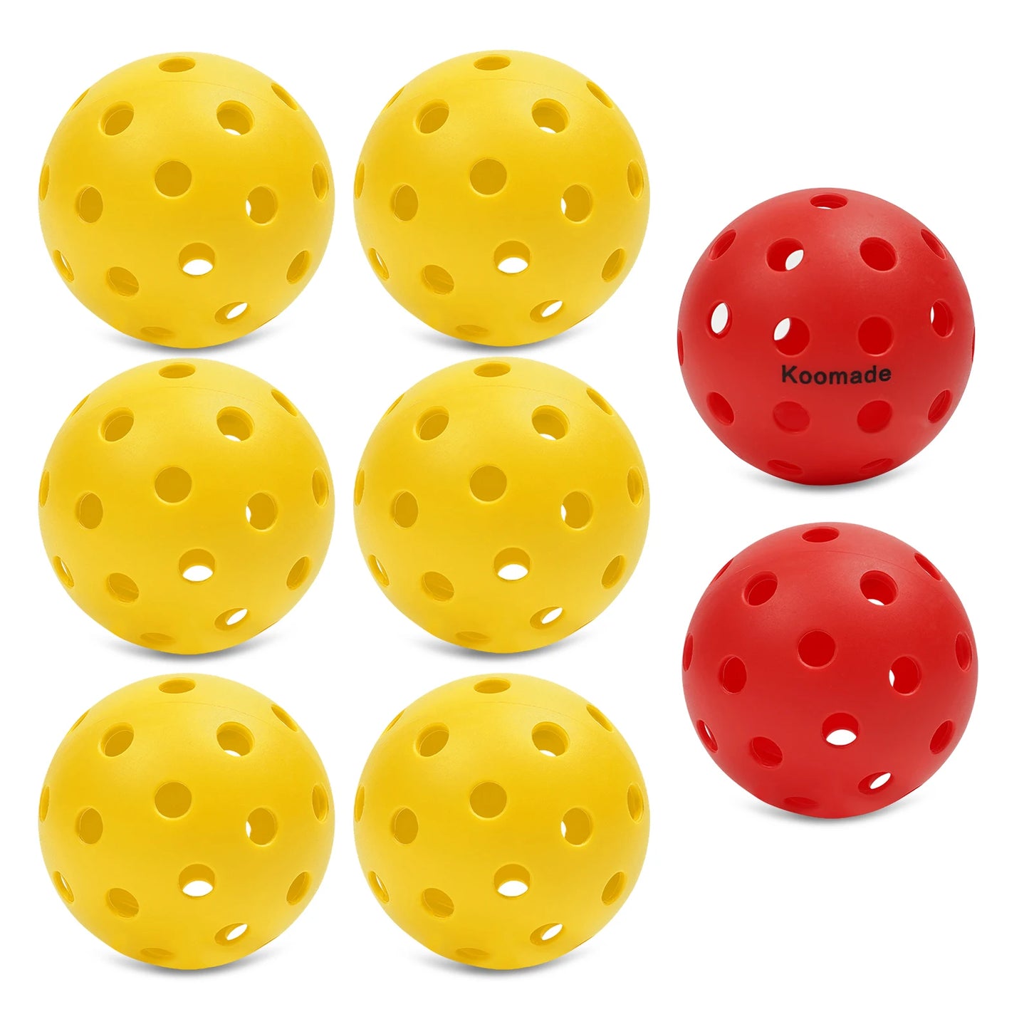 KOOMADE 40-Hole Outdoor Pickleballs USAPA Standard All Weather Pack