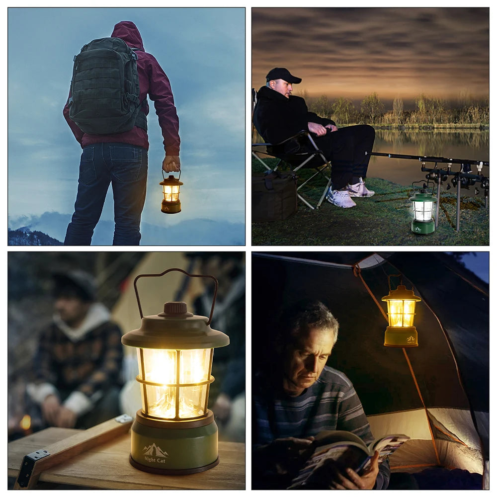 Night Cat LED Camping Lantern 360 Degree Panoramic Light