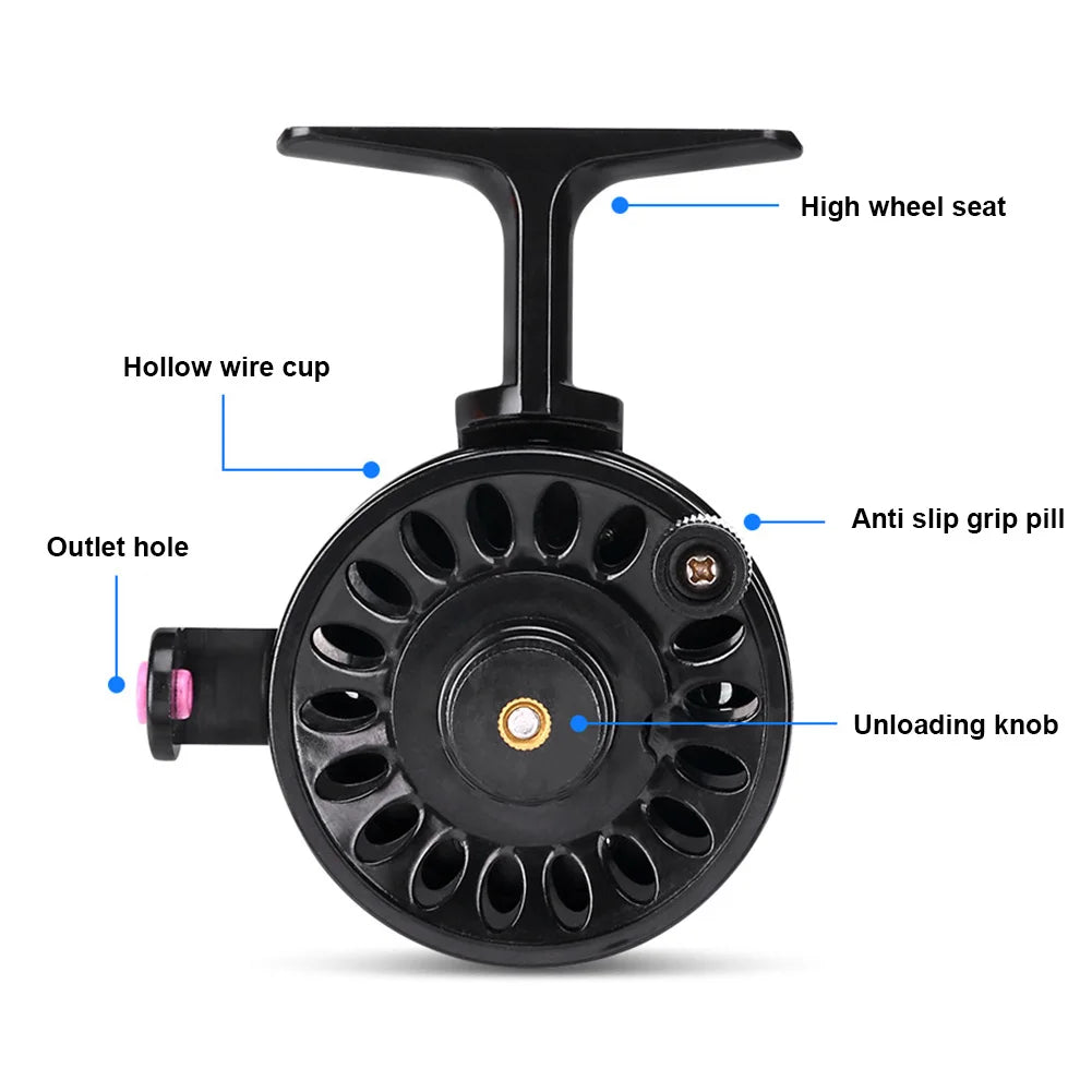 ATUOTIN Inline Ice Fishing Reel Lightweight Plastic Wheel