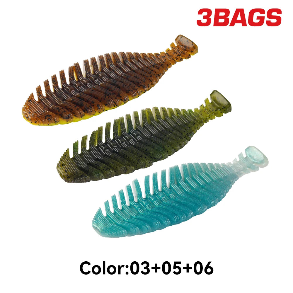 Kingdom Soft Worm Lure Viber Shad Wobbler Pike Bass