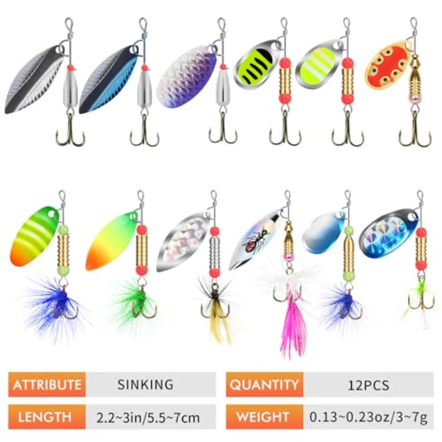Six Pack Spinner Baits For Freshwater And Saltwater Fishing