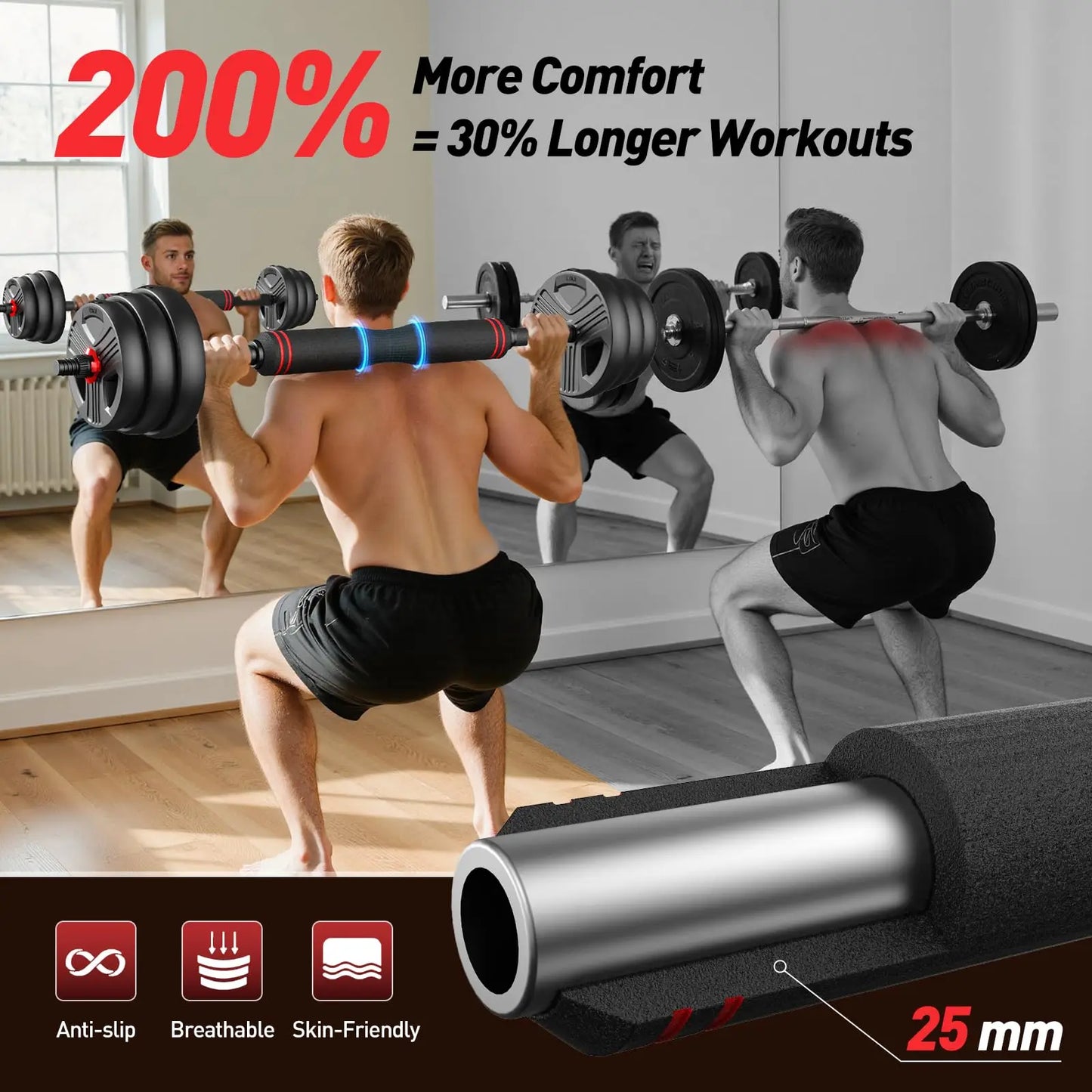 FED Fitness FITPLAM Adjustable 5 In 1 Dumbbell Set