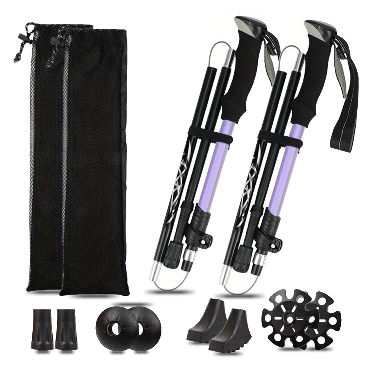 Ultralight 5-Section Folding Trekking Pole Aluminum Alloy