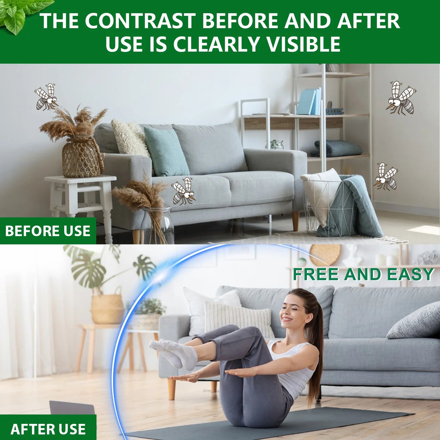 Mosquito Repellent Pouches With Peppermint Scent For Indoor Outdoor