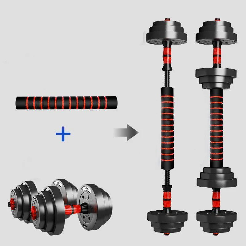 Adjustable Dumbbell And Barbell Set With Antislip Grip