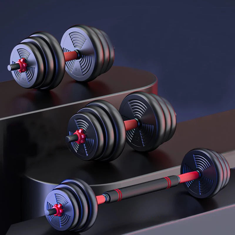 Adjustable Dumbbell And Barbell Set With Antislip Grip