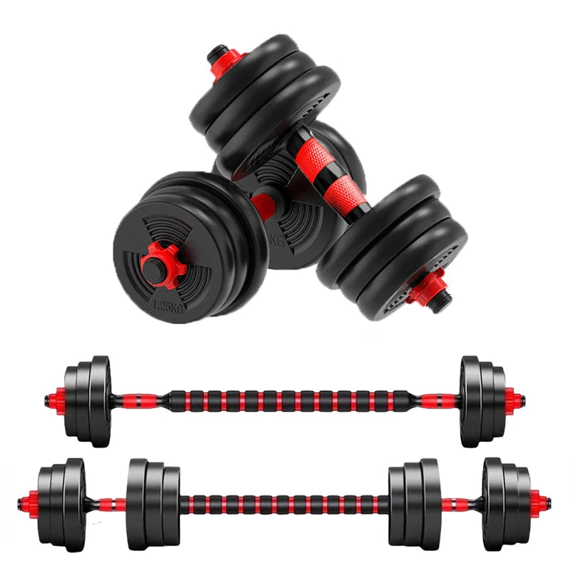 Adjustable Dumbbell And Barbell Set With Antislip Grip