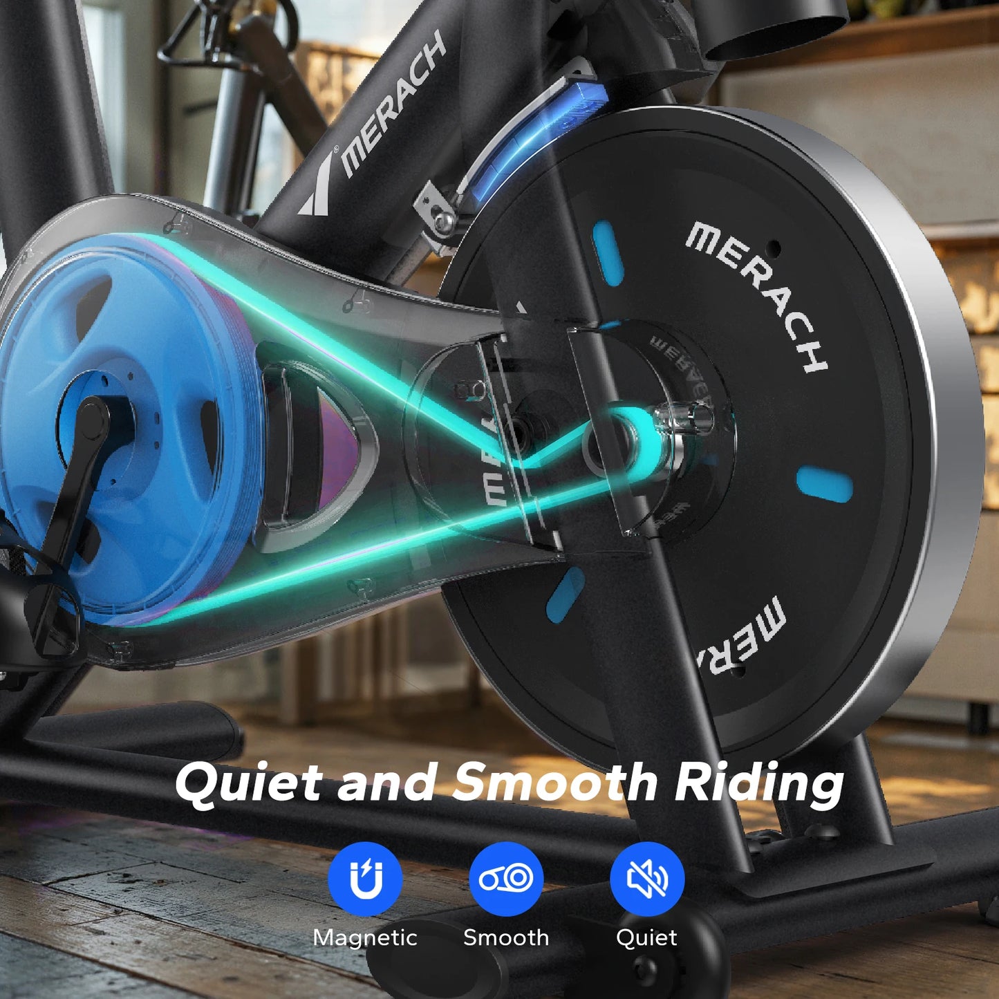 MERACH Magnetic Stationary Bike With App Connectivity And Courses