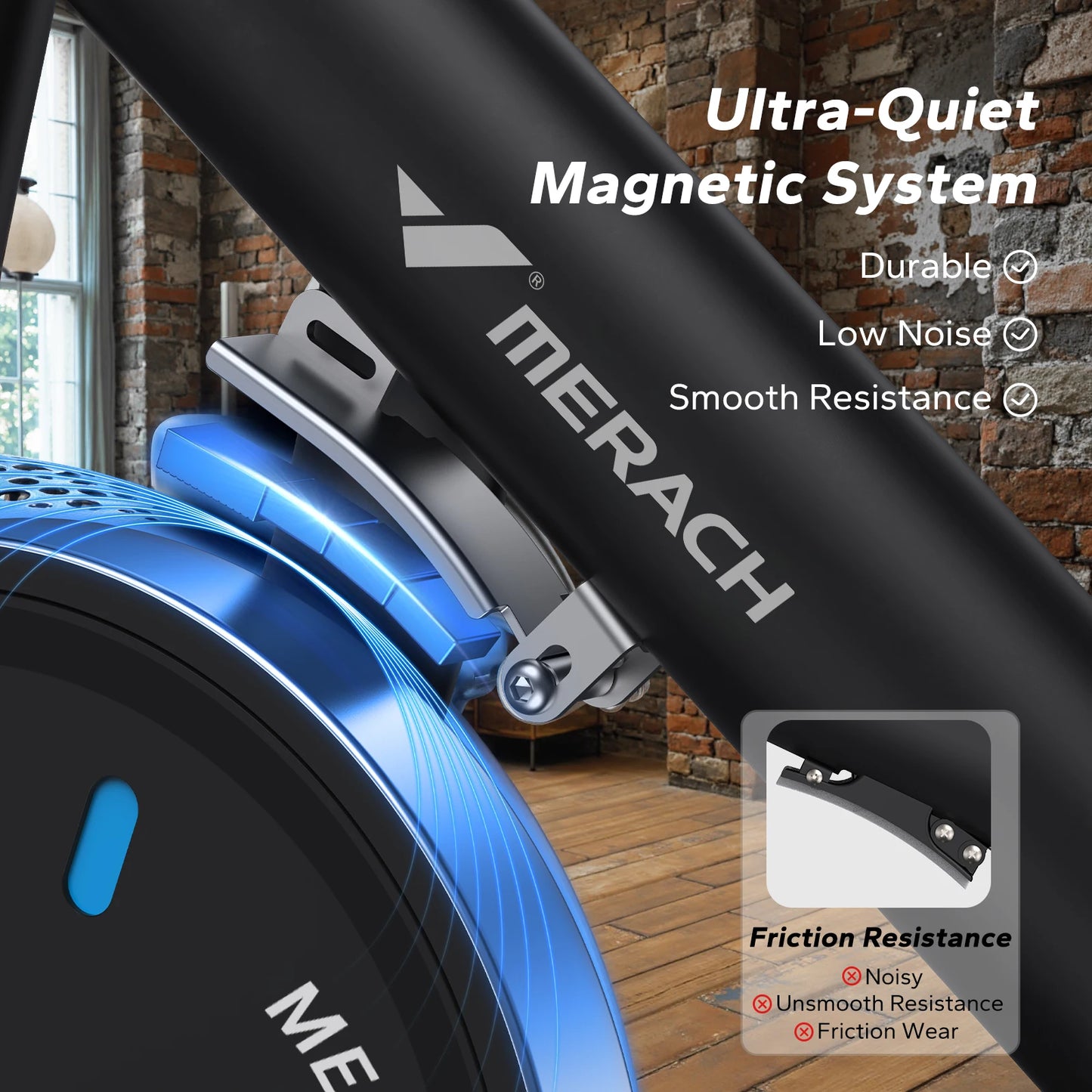 MERACH Magnetic Stationary Bike With App Connectivity And Courses