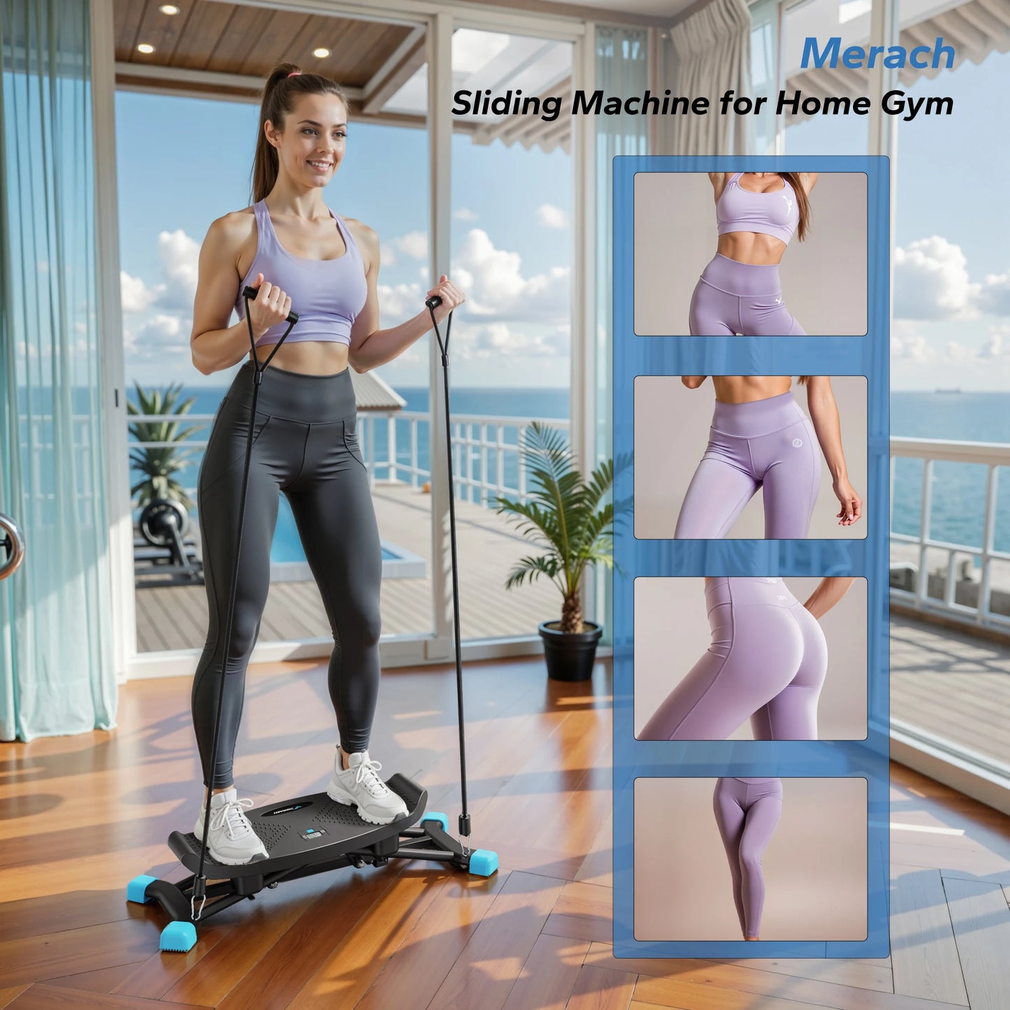 MERACH Ski Machine Simulated Ski Training For Full Body Cardio