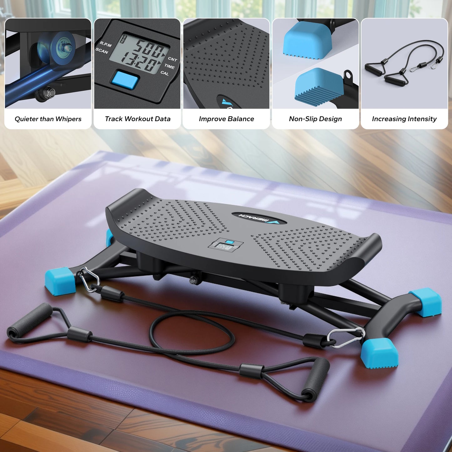 MERACH Ski Machine Simulated Ski Training For Full Body Cardio