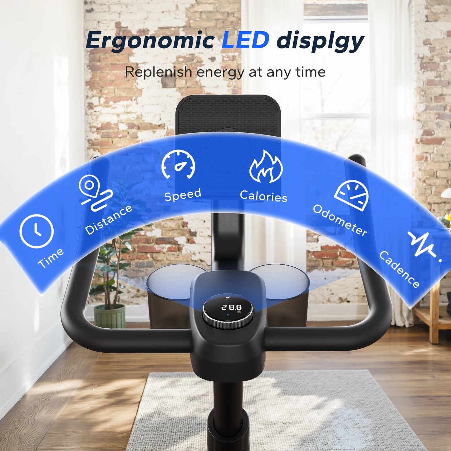 MERACH Magnetic Stationary Bike With App Connectivity And Courses