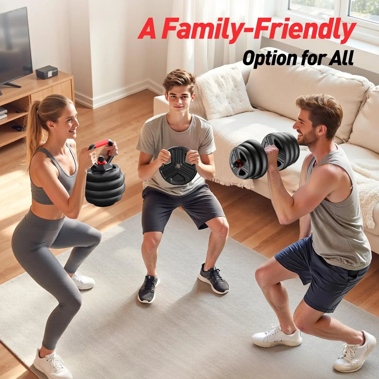 FED Fitness FITPLAM Adjustable 5 In 1 Dumbbell Set