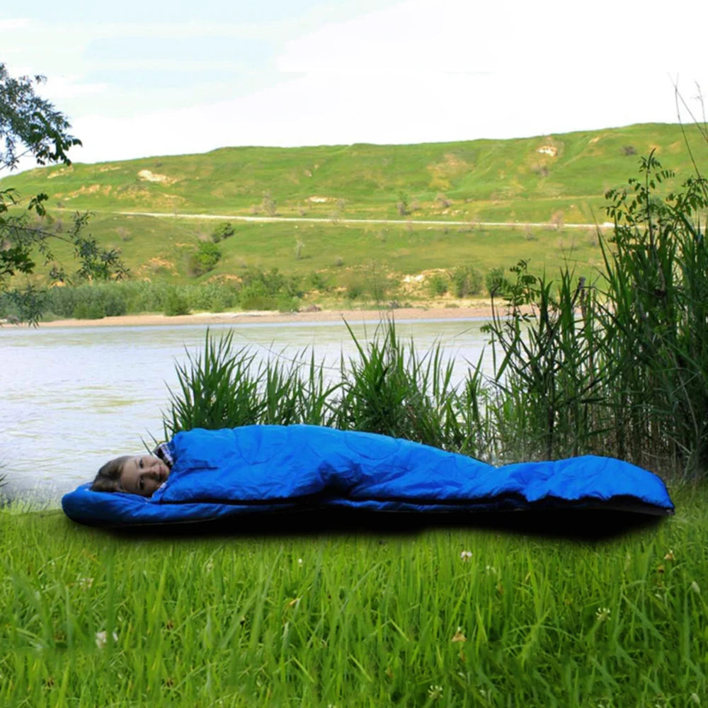 Desert&Fox Winter Soft Flannel Sleeping Bag With Pillow For Camping