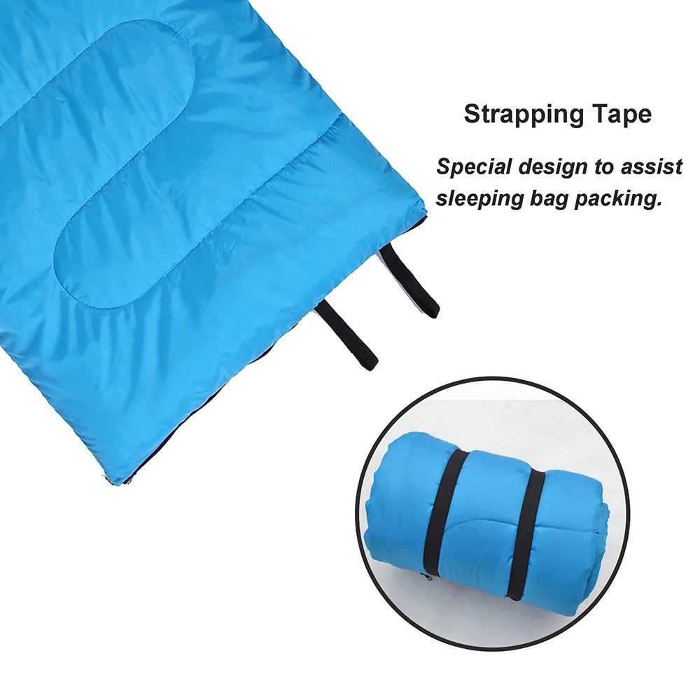 Desert&Fox Winter Soft Flannel Sleeping Bag With Pillow For Camping