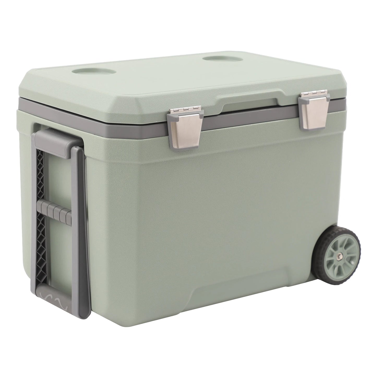 Insulated Wheeled Portable Cooler For Outdoor Fishing
