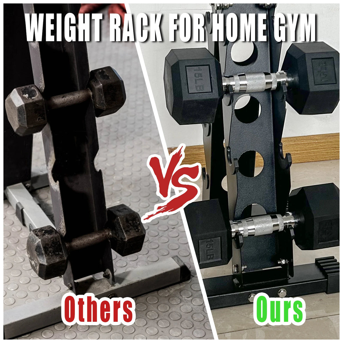 MARSAFIT A Frame Dumbbell Rack for Home Gym Weight Storage