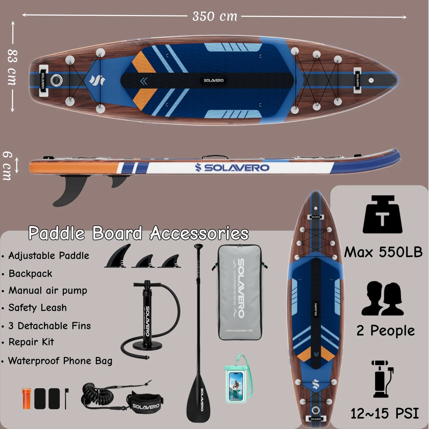 Inflatable Stand Up Paddle Board With EVA Deck For Sea
