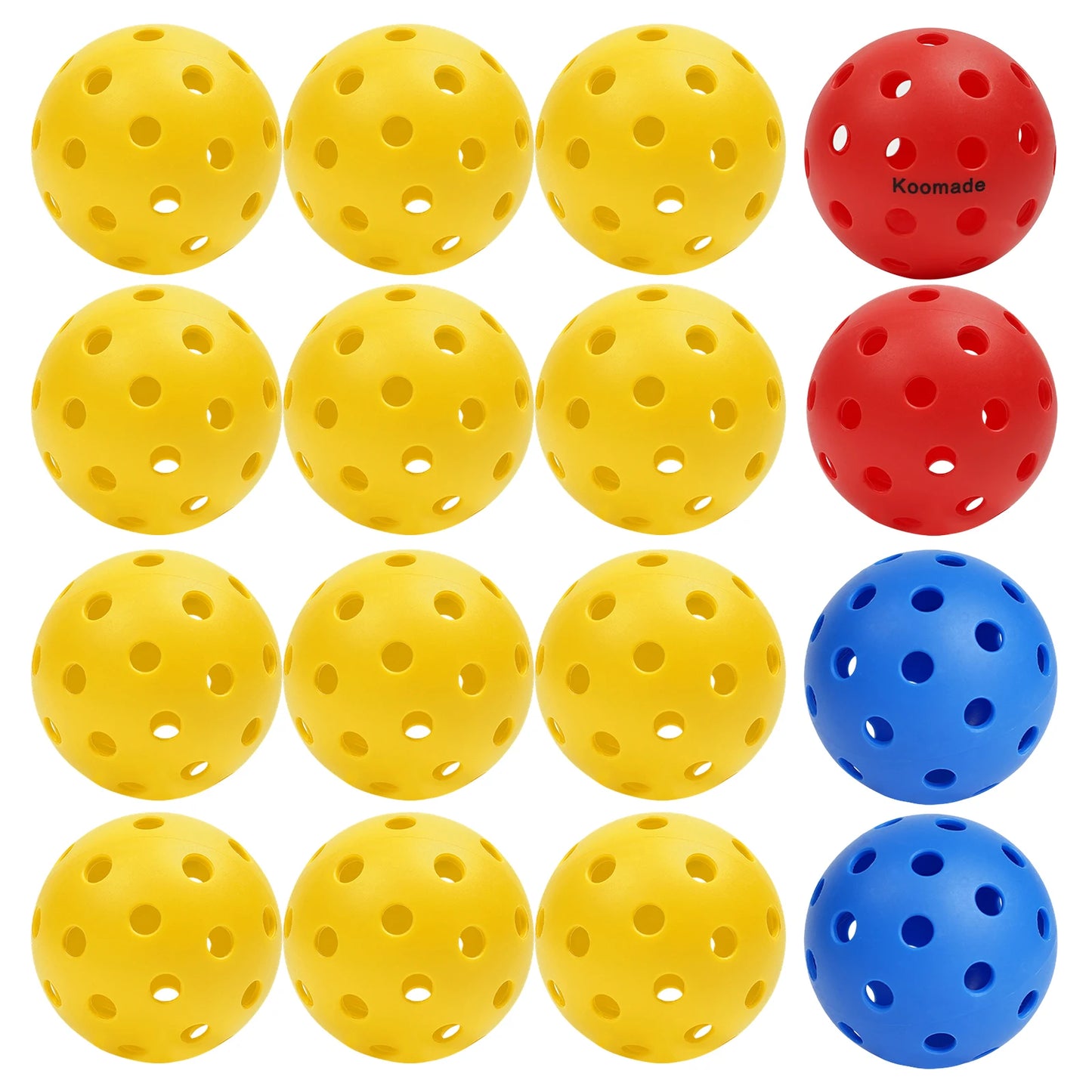 KOOMADE 40-Hole Outdoor Pickleballs USAPA Standard All Weather Pack