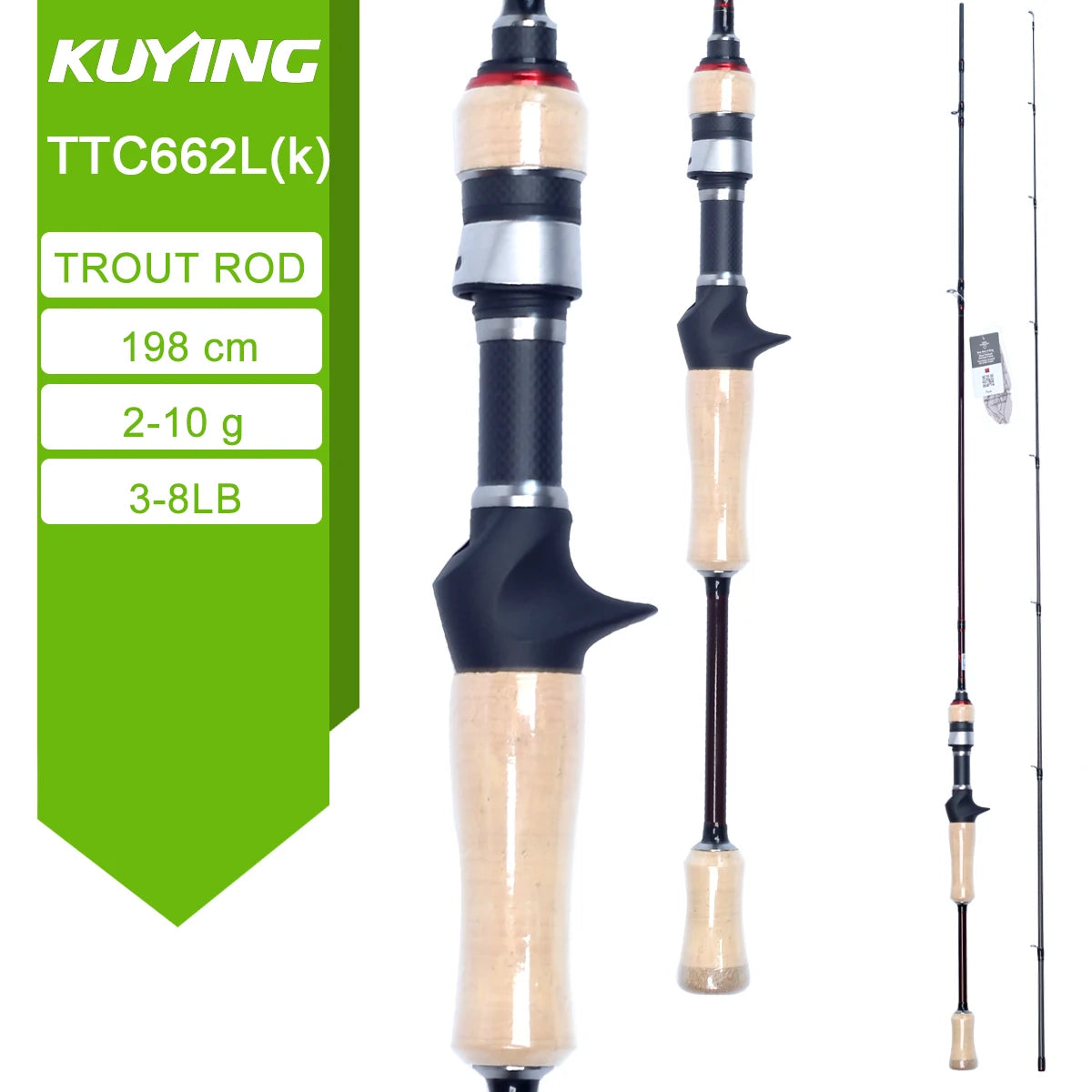 KUYING TETON Spinning Rod BFS Casting Lure Rod Carbon