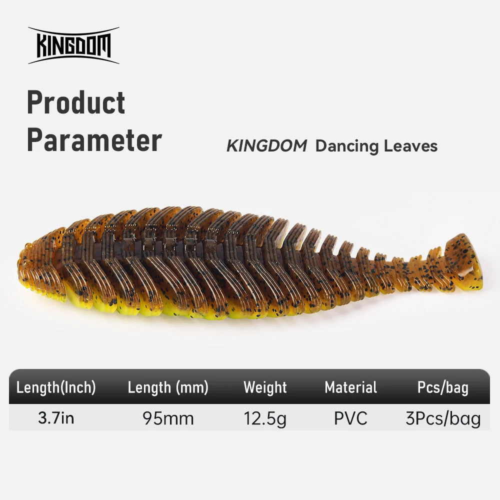 Kingdom Soft Worm Lure Viber Shad Wobbler Pike Bass