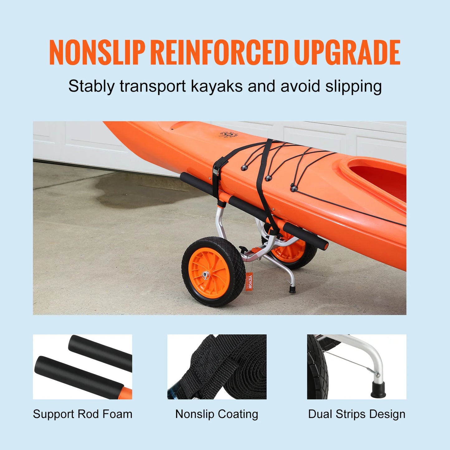 SucceBuy Kayak Cart 450lb Capacity Aluminum Trolley