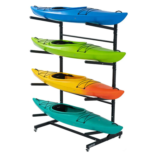 Freestanding Kayak Storage Rack With Wheels