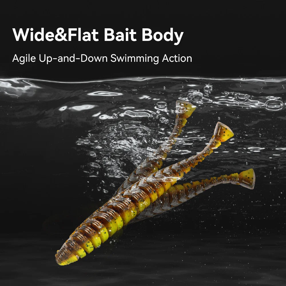 Kingdom Soft Worm Lure Viber Shad Wobbler Pike Bass