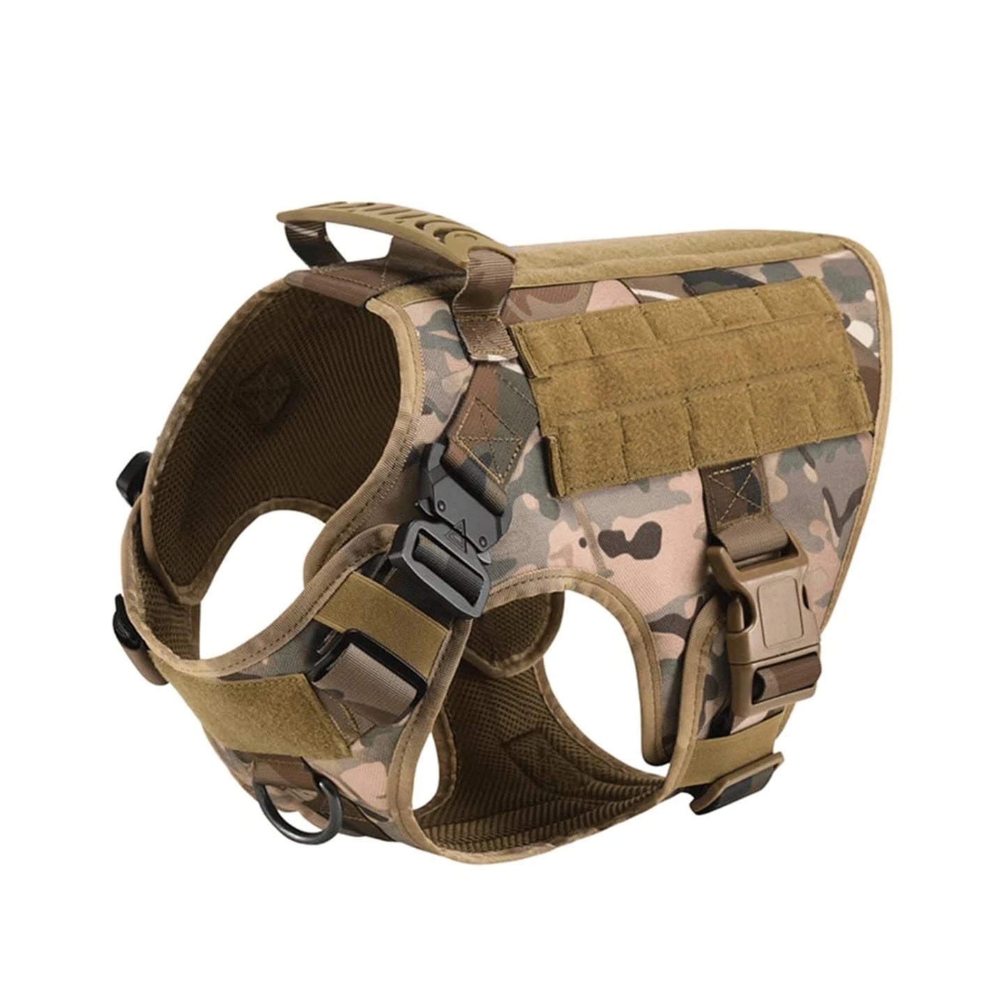 Tactical Dog Harness Vest Molle Pouches Nylon
