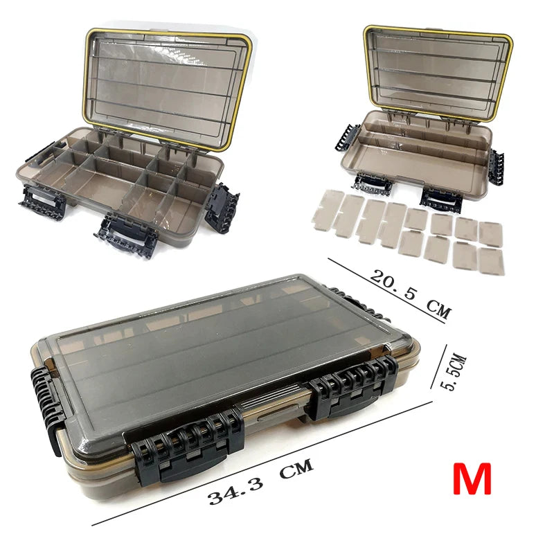 Waterproof Fishing Tackle Box Storage Organizer For Bait And Hooks