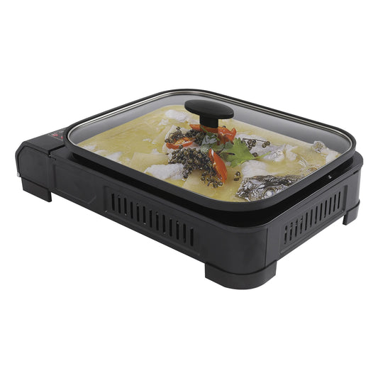Portable Camping Butane Gas Grill Stove with Grill Pan Lid