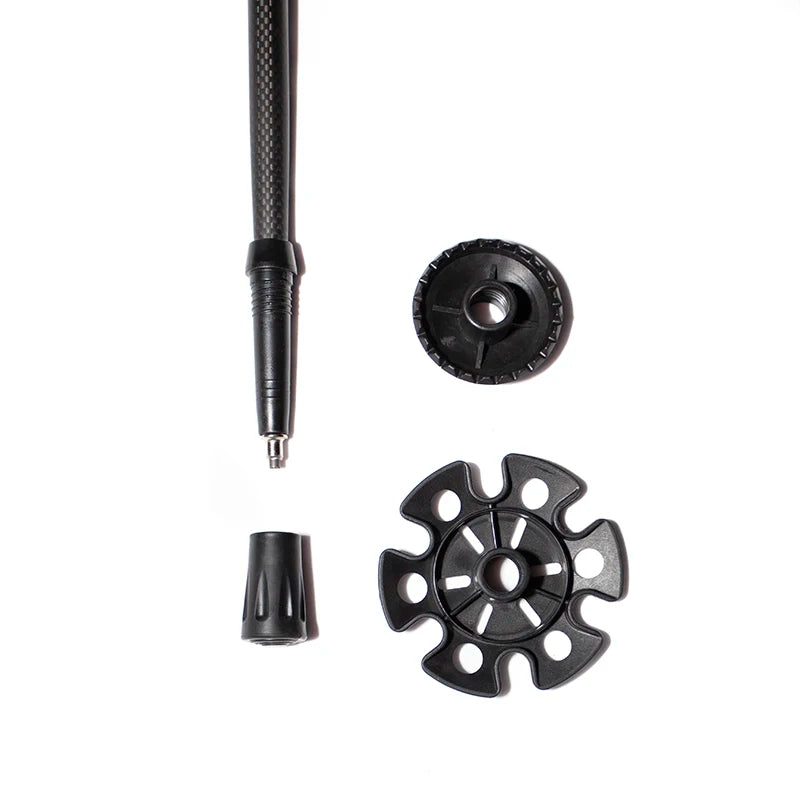 OKHEALING Ultralight Carbon Fiber Trekking Poles Folding Telescopic