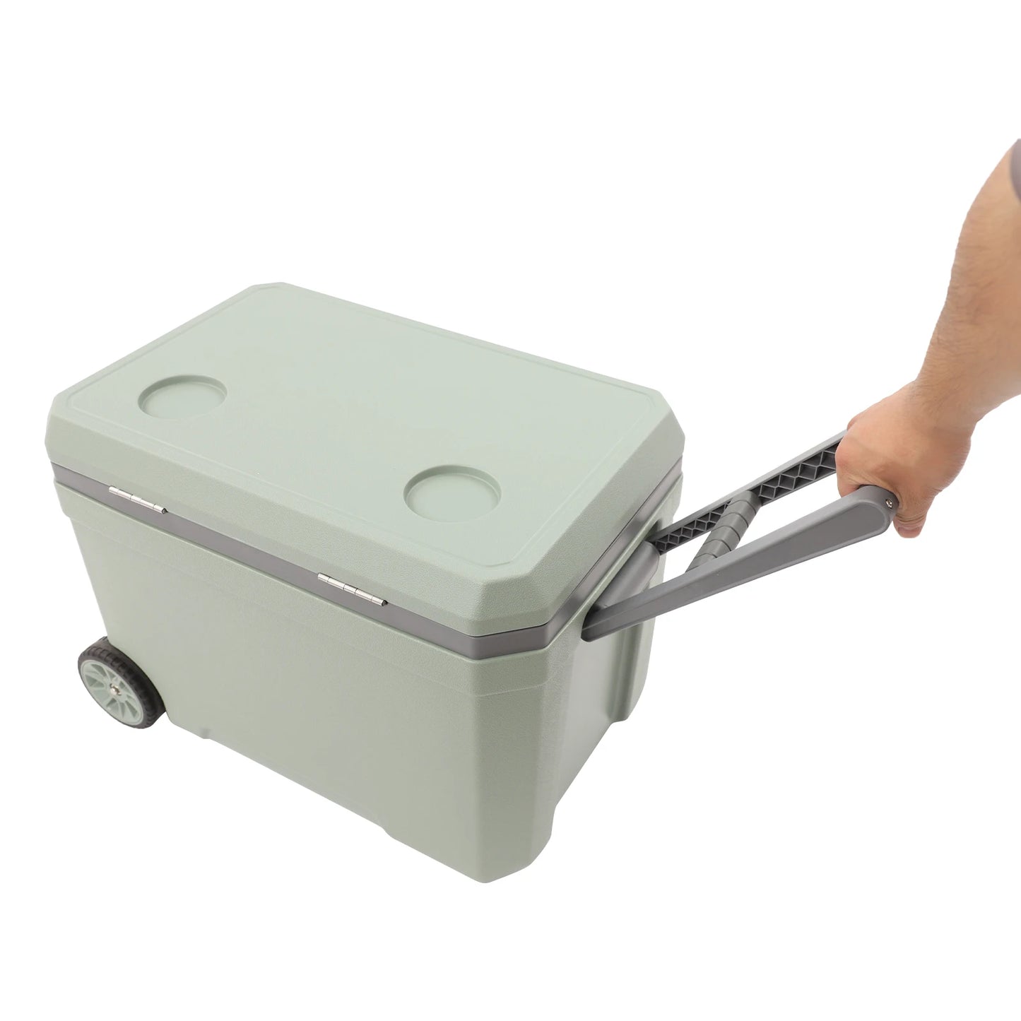 Insulated Wheeled Portable Cooler For Outdoor Fishing