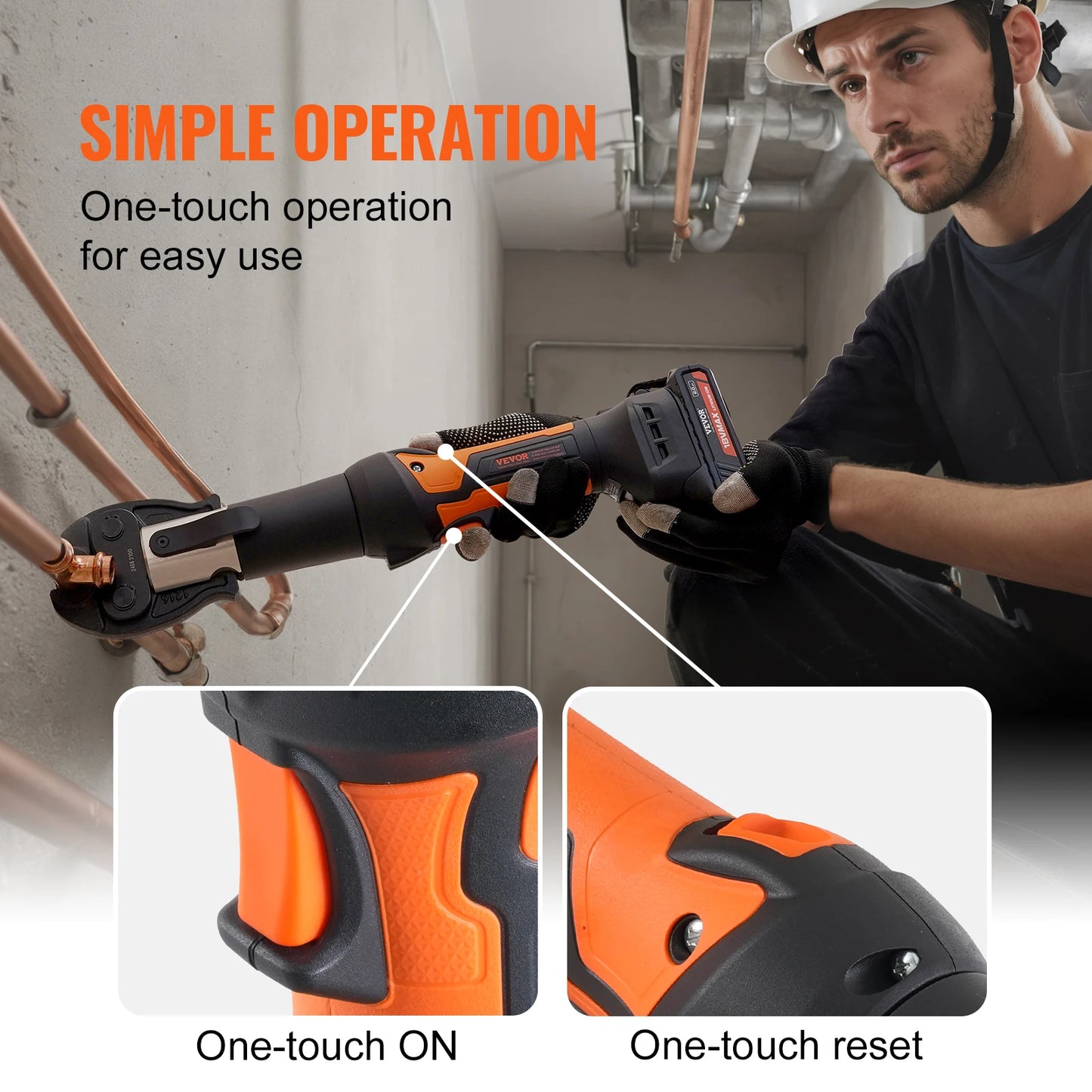 SucceBuy 18V Electric Pipe Crimping Tool Copper Propress Compatible