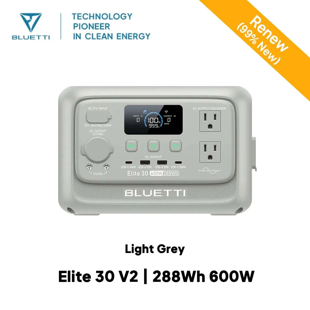 BLUETTI Elite 30 V2 Portable Power Station 288Wh Solar Generator