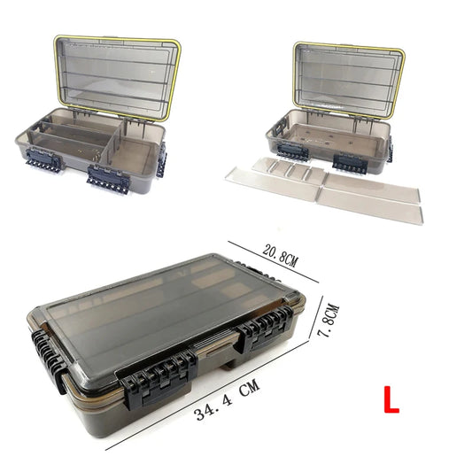 Waterproof Fishing Tackle Box Storage Organizer For Bait And Hooks