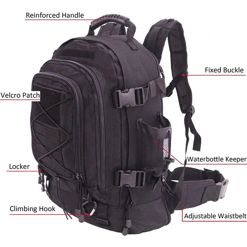LQARMY Military Tactical Backpack Molle Assault Rucksack