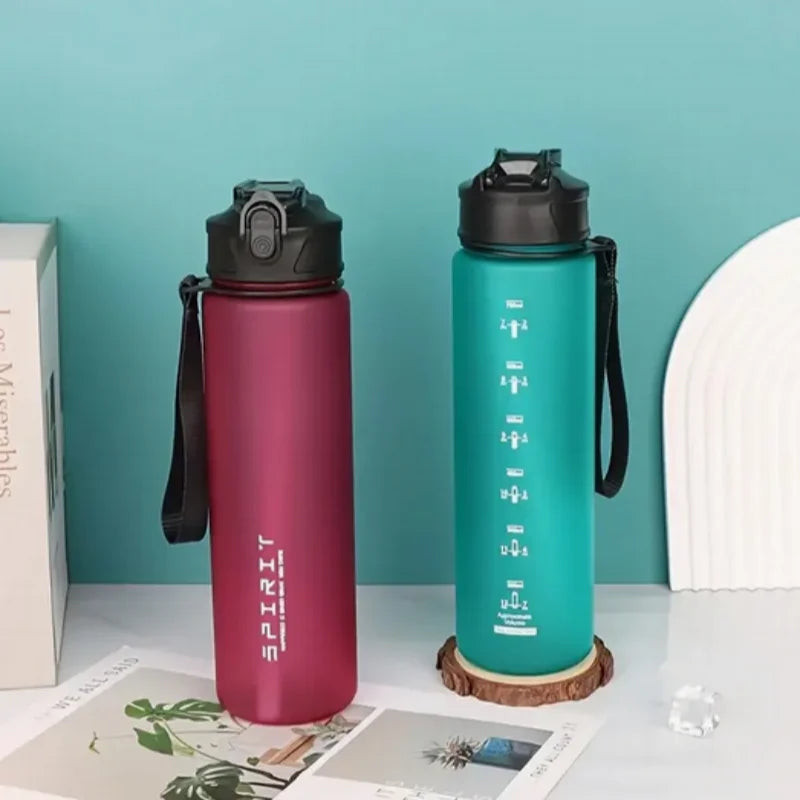 Leak-Proof BPA-Free PC Insulated Sports Water Bottle With Straw