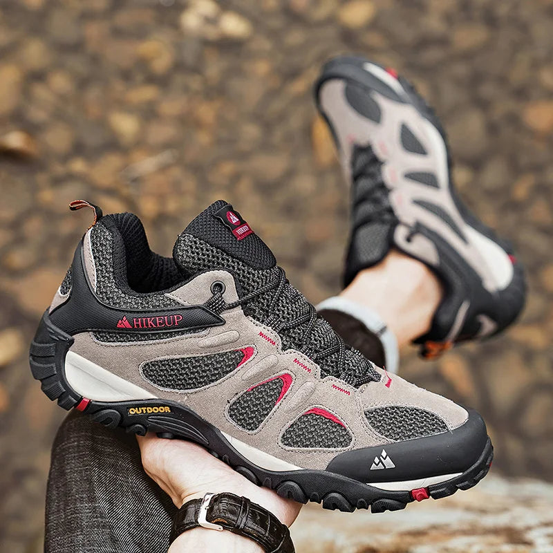 HIKEUP Men Hiking Shoes Non Slip Breathable Outdoor Sneaker