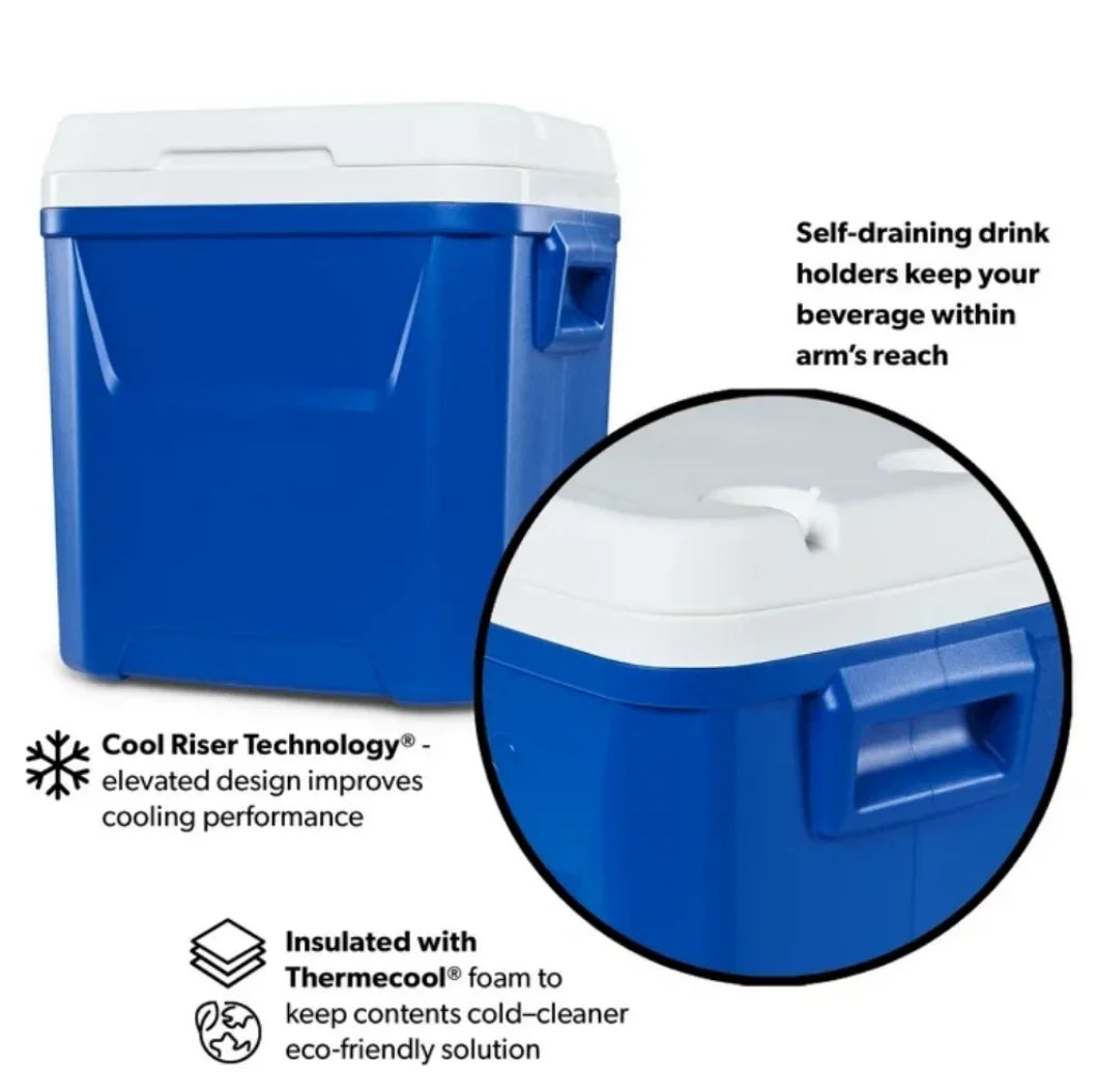 Wheeled Ice Chest Cooler With Long Lasting Ice Retention