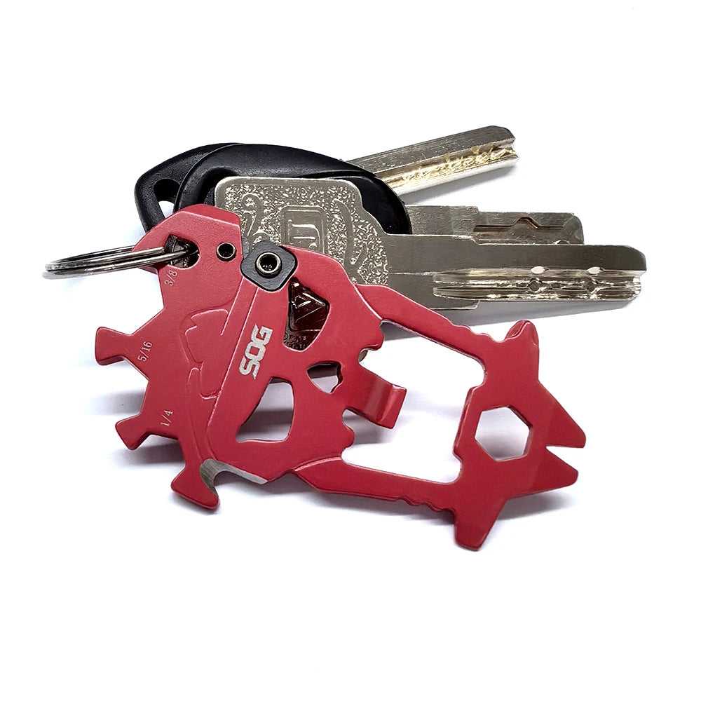 SOG MacV Stainless Steel EDC Multitool Keychain Bottle Opener Screwdriver