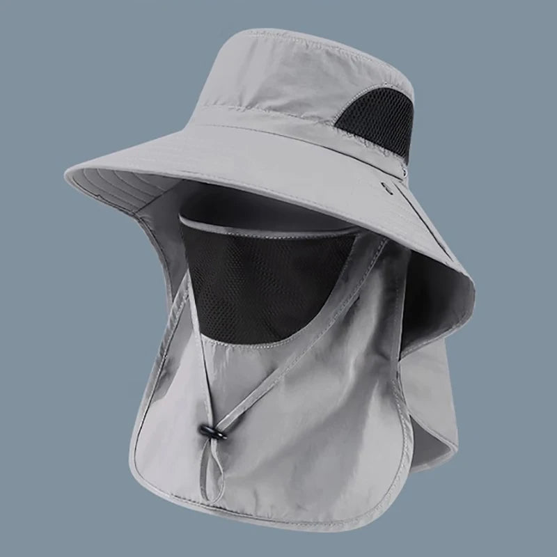 UV Protection Outdoor Hat With Neck Flap For Men Women