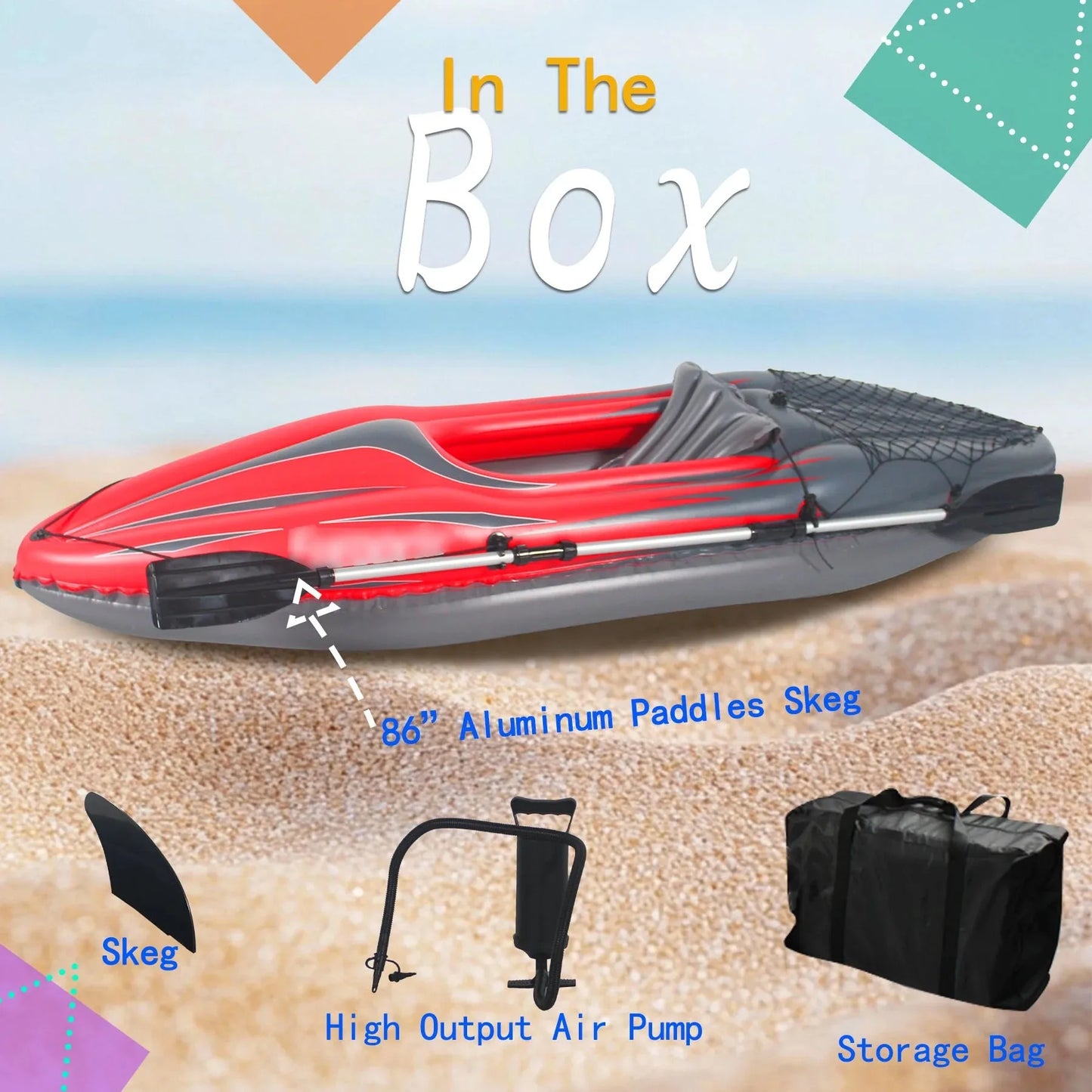 HHSJZWCY Inflatable One Person Kayak With Pump And Paddles