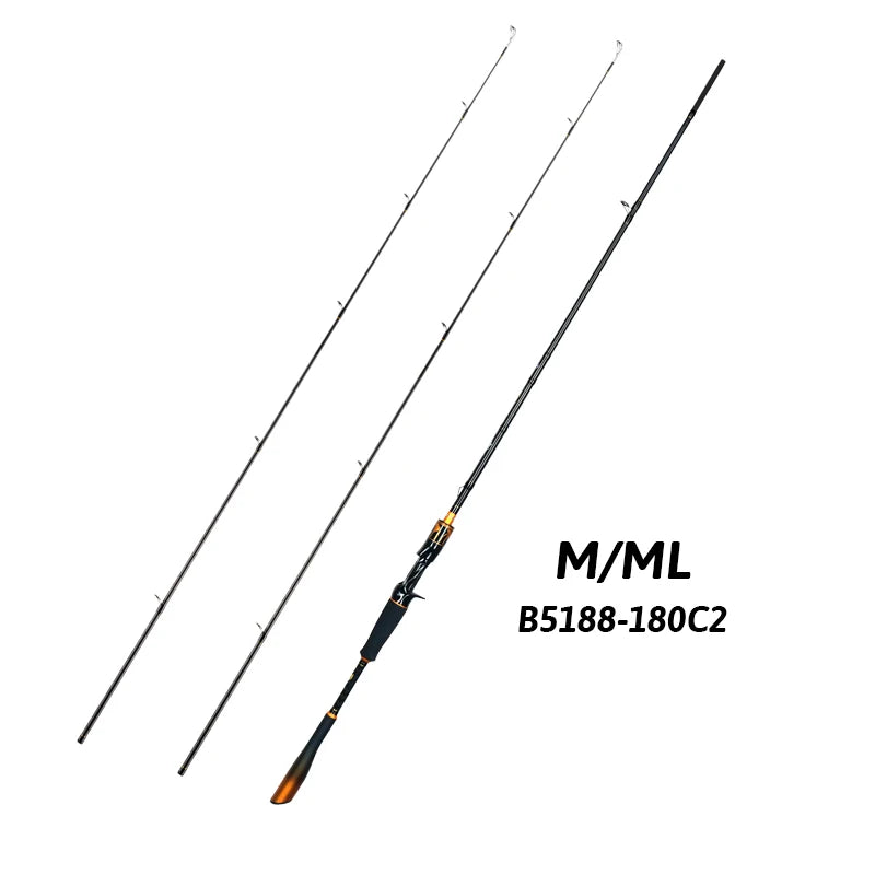 BIUTIFU Spinning Casting Rod With Fuji Guides Carbon