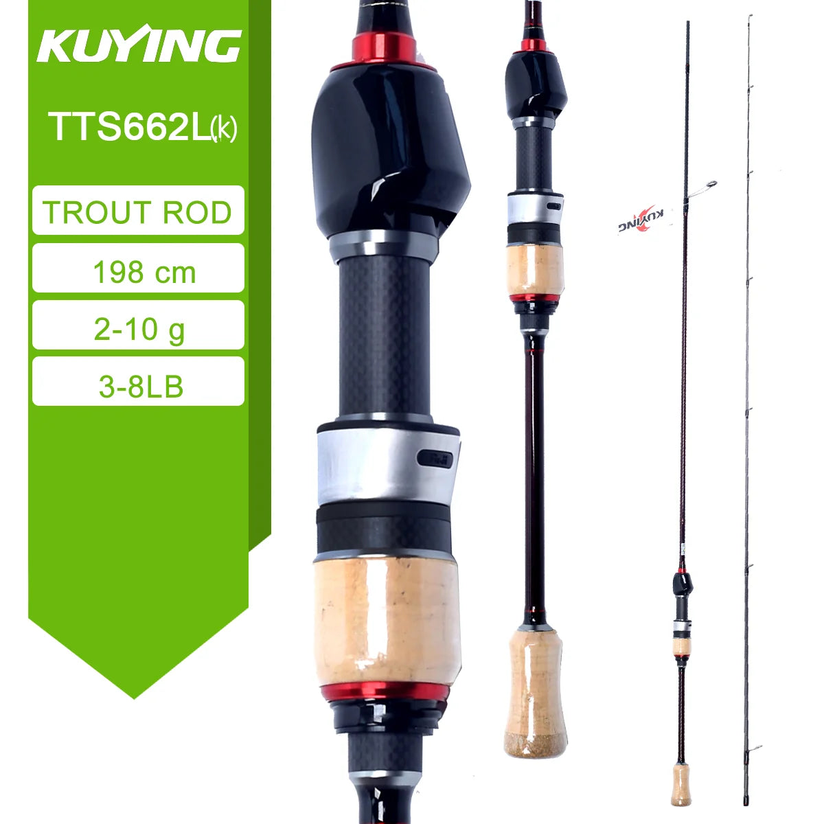 KUYING TETON Spinning Rod BFS Casting Lure Rod Carbon