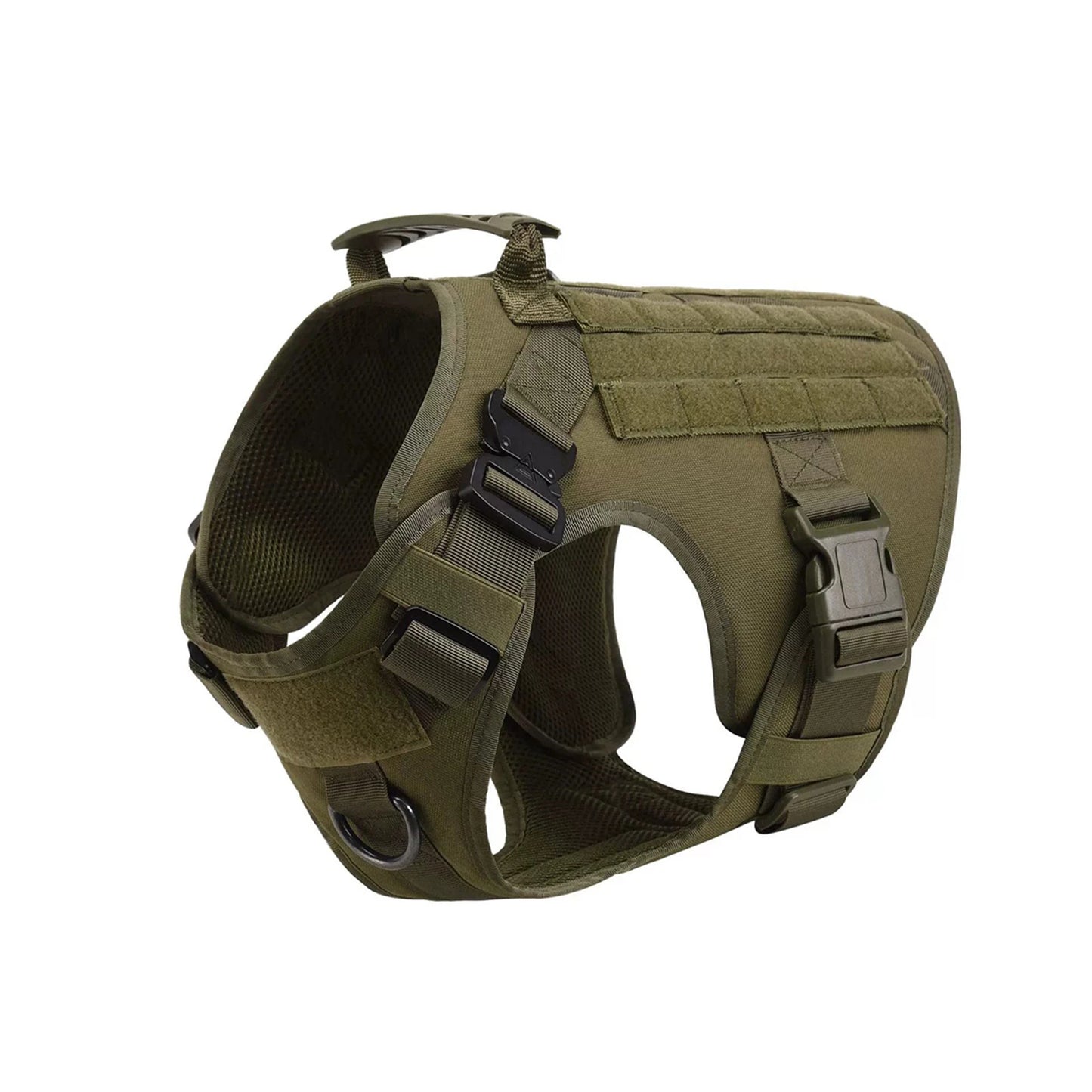 Tactical Dog Harness Vest Molle Pouches Nylon