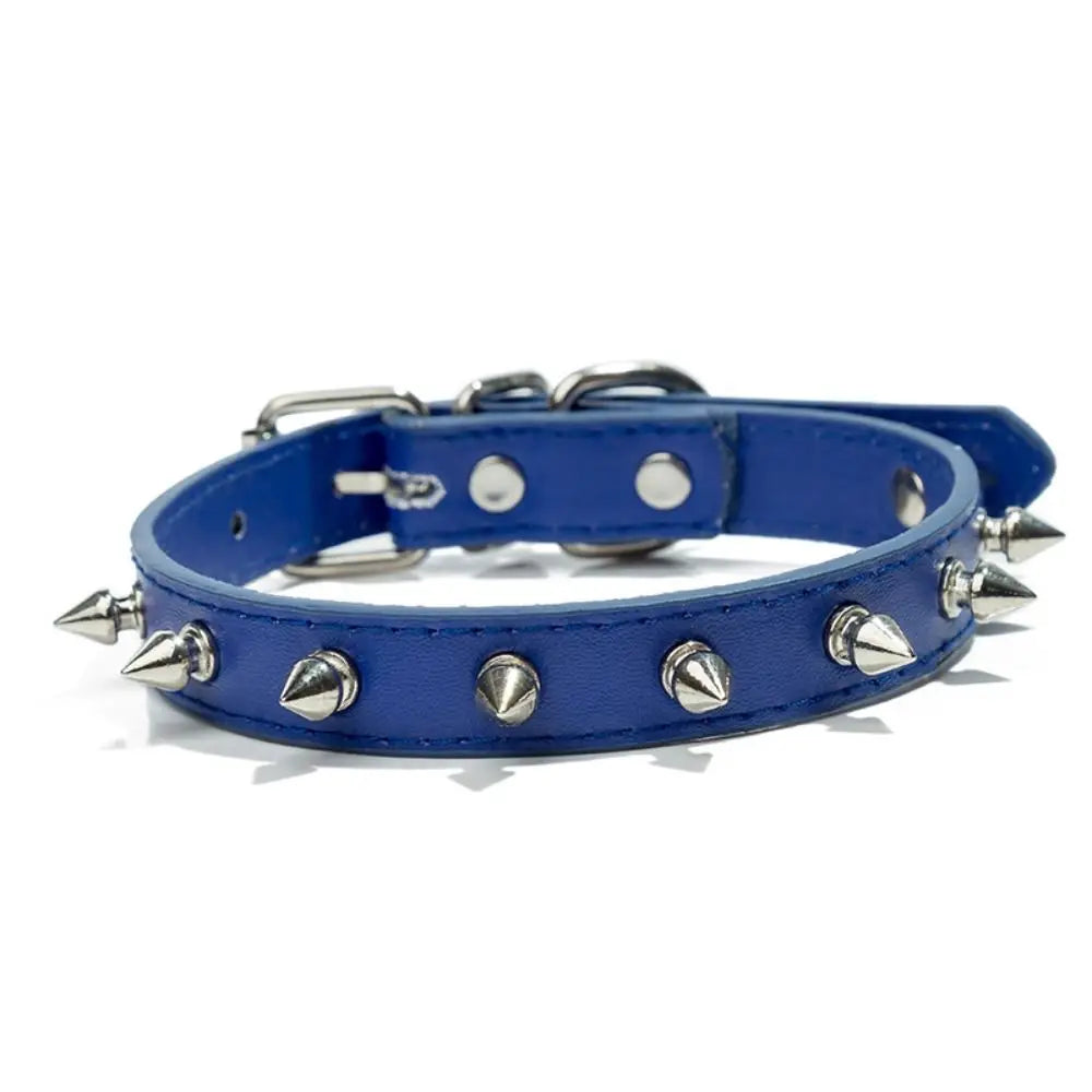 PU Leather Spiked Collar For Cats And Dogs Adjustable