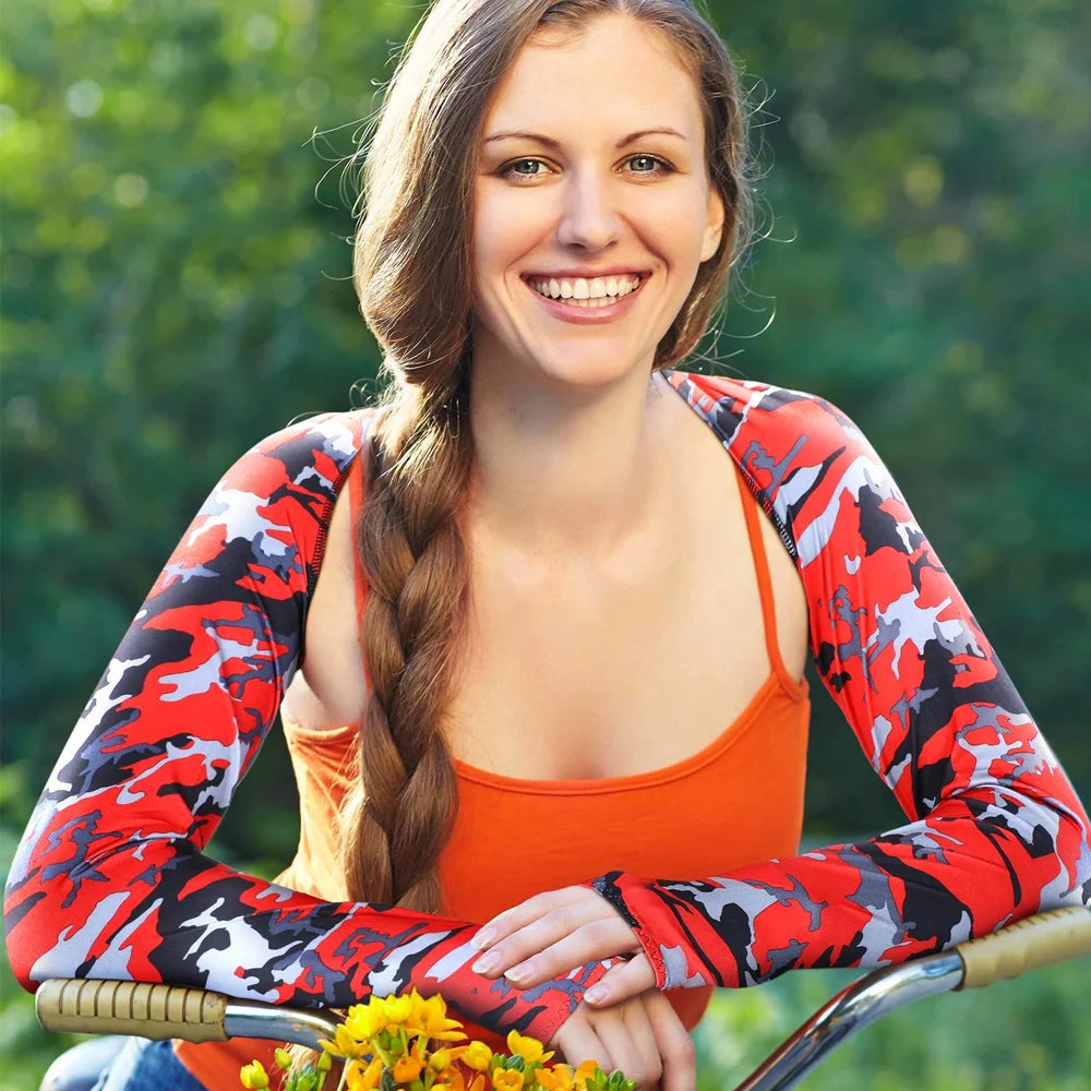Nylon Ice Silk Arm Sleeves For Outdoor UV Protection